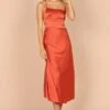 Forelle One Shoulder Cut Out Midi Dress - Rust -Fashion Dress petal and pup usa dresses forelle one shoulder cut out midi dress rust 32396382306481