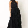 Frances Halterneck Maxi Dress - Black -Fashion Dress petal and pup usa dresses frances halterneck maxi dress black 33916163129521