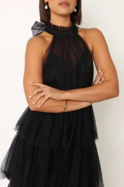 Frances Halterneck Maxi Dress - Black -Fashion Dress petal and pup usa dresses frances halterneck maxi dress black 33916163424433