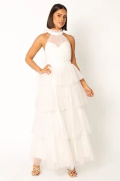 Frances Halterneck Maxi Dress - Off White