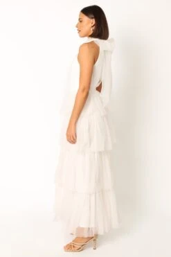 Frances Halterneck Maxi Dress - Off White -Fashion Dress petal and pup usa dresses frances halterneck maxi dress off white 33916160311473