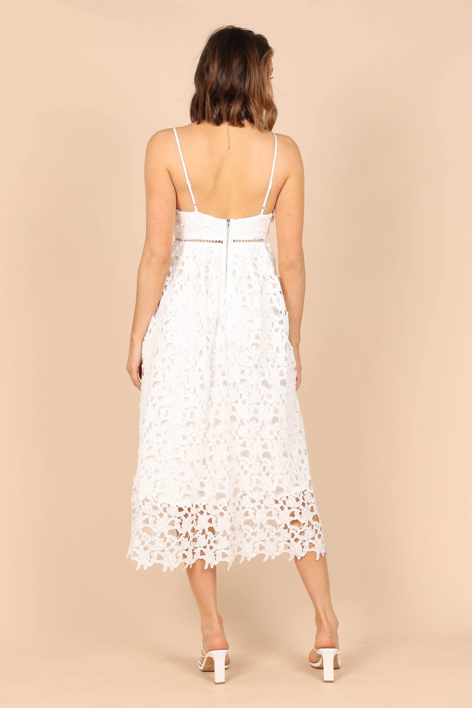 Francheshca Midi Lace Dress - White Lace 4 Francheshca Midi Lace Dress - White Lace - Image 2