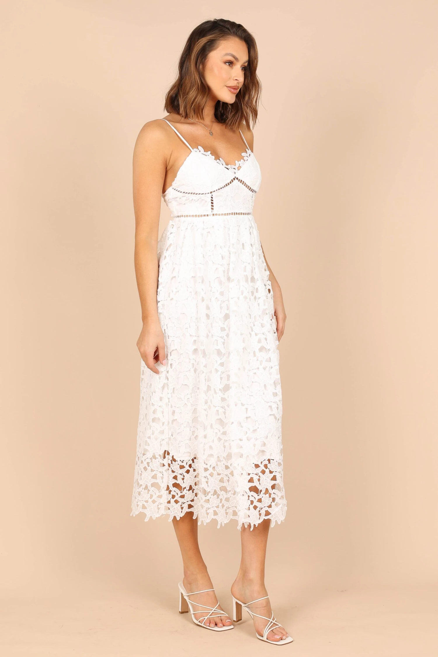 Francheshca Midi Lace Dress - White Lace 6 Francheshca Midi Lace Dress - White Lace - Image 4