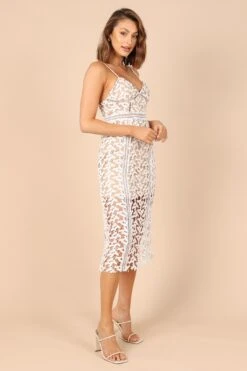 Franque Midi Lace Dress - White Lace -Fashion Dress petal and pup usa dresses franque midi lace dress white lace 32317560062129
