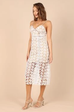 Franque Midi Lace Dress - White Lace -Fashion Dress petal and pup usa dresses franque midi lace dress white lace 32317560094897