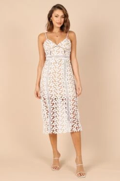 Franque Midi Lace Dress - White Lace -Fashion Dress petal and pup usa dresses franque midi lace dress white lace 32317560127665