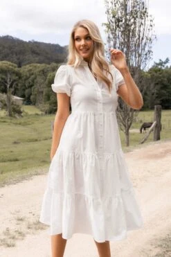 Freda Dress - White