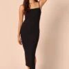 Freyja Bodycon Midi Dress - Black -Fashion Dress petal and pup usa dresses freyja bodycon midi dress black 32187007664305