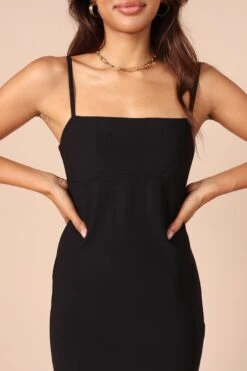 Freyja Bodycon Midi Dress - Black -Fashion Dress petal and pup usa dresses freyja bodycon midi dress black 32187007729841