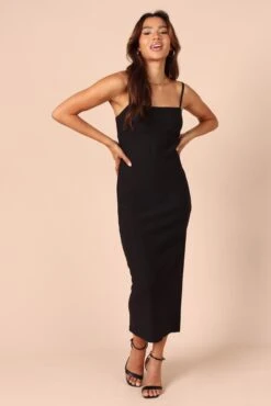 Freyja Bodycon Midi Dress - Black -Fashion Dress petal and pup usa dresses freyja bodycon midi dress black 32187007828145
