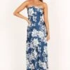 Gemma Strapless Maxi Dress - Blue Floral -Fashion Dress petal and pup usa dresses gemma strapless maxi dress blue floral 33543064715441