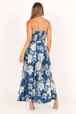 Gemma Strapless Maxi Dress - Blue Floral -Fashion Dress petal and pup usa dresses gemma strapless maxi dress blue floral 33543064813745