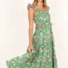 Gia Midi Dress - Green Pink -Fashion Dress petal and pup usa dresses gia midi dress green pink 33712106733745