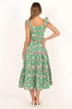Gia Midi Dress - Green Pink 14 Gia Midi Dress - Green Pink -Fashion Dress petal and pup usa dresses gia midi dress green pink 33712106864817