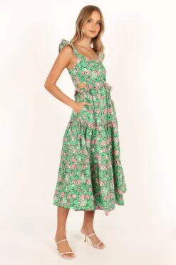 Gia Midi Dress - Green Pink 17 Gia Midi Dress - Green Pink -Fashion Dress petal and pup usa dresses gia midi dress green pink 33712106930353
