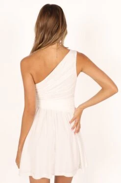 Gilbert One Shoulder Mini Dress - White -Fashion Dress petal and pup usa dresses gilbert one shoulder mini dress white 33712107585713