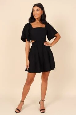 Jordyn Cut Out Mini Dress - Black -Fashion Dress petal and pup usa dresses jordyn cut out mini dress black 32041107423409