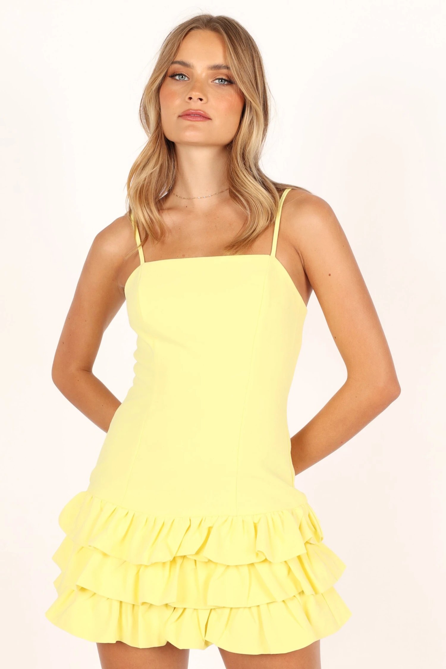 Junee Mini Dress - Lemon 3 Junee Mini Dress - Lemon