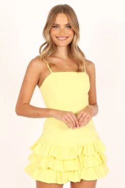 Junee Mini Dress - Lemon 15 Junee Mini Dress - Lemon -Fashion Dress petal and pup usa dresses junee mini dress lemon 33752451776689