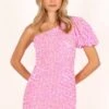 Khloe Mini Dress - Pink -Fashion Dress petal and pup usa dresses khloe mini dress pink 33769163587761