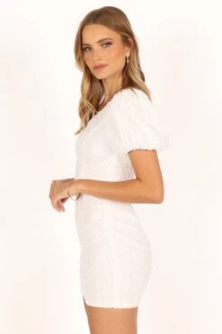 Khloe Mini Dress - White -Fashion Dress petal and pup usa dresses khloe mini dress white 33815350444209