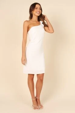 Kinley One Shoulder Dress - White -Fashion Dress petal and pup usa dresses kinley one shoulder dress white 32164324016305