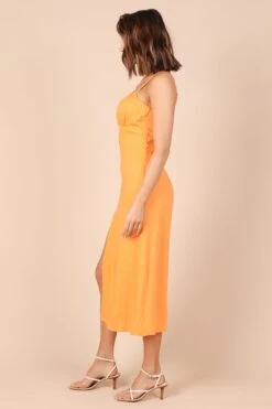 Krystal Midi Dress - Tangerine -Fashion Dress petal and pup usa dresses krystal midi dress tangerine 32257854832817