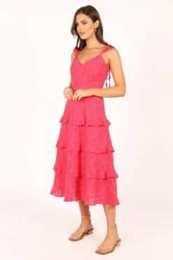 Lillian Midi Dress - Pink -Fashion Dress petal and pup usa dresses lillian midi dress pink 33612354551985