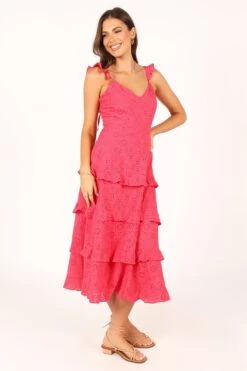 Lillian Midi Dress - Pink -Fashion Dress petal and pup usa dresses lillian midi dress pink 33612354683057