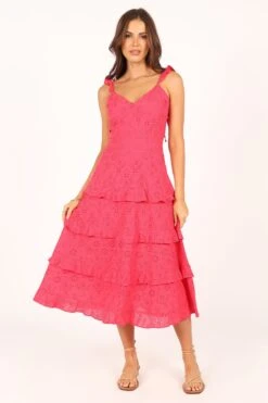 Lillian Midi Dress - Pink -Fashion Dress petal and pup usa dresses lillian midi dress pink 33612354715825