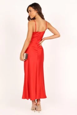 Lipa Colourblock Midi Slip Dress - Pink/Red -Fashion Dress petal and pup usa dresses lipa colourblock midi slip dress pink red 33500165701809