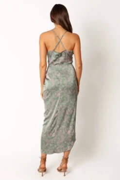 Mackenzie Midi Dress - Green Print -Fashion Dress petal and pup usa dresses mackenzie midi dress green print 34007533912241