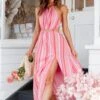 Madam Midi Dress - Pink Stripe 1 Madam Midi Dress - Pink Stripe -Fashion Dress petal and pup usa dresses madam midi dress pink stripe 33488431612081
