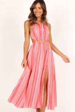 Madam Midi Dress - Pink Stripe -Fashion Dress petal and pup usa dresses madam midi dress pink stripe 33488431644849