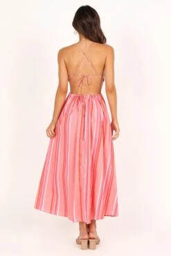 Madam Midi Dress - Pink Stripe -Fashion Dress petal and pup usa dresses madam midi dress pink stripe 33488431808689