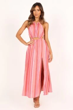 Madam Midi Dress - Pink Stripe -Fashion Dress petal and pup usa dresses madam midi dress pink stripe 33488431874225