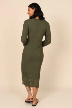Maggie Crochet Midi Dress - Emerald -Fashion Dress petal and pup usa dresses maggie crochet midi dress emerald 32020568277169