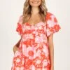 Maggie Mini Dress - Pink/Red Floral -Fashion Dress petal and pup usa dresses maggie mini dress pink red floral 33351124418737