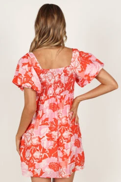 Maggie Mini Dress - Pink/Red Floral -Fashion Dress petal and pup usa dresses maggie mini dress pink red floral 33351124549809