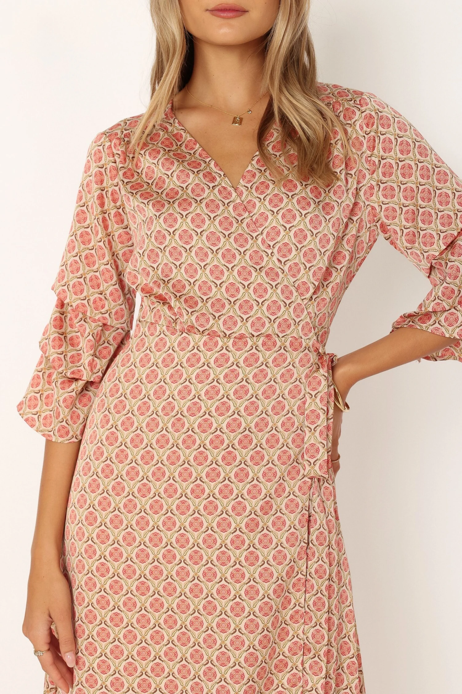 Margot Wrap Maxi Dress - Orange Print 7 Margot Wrap Maxi Dress - Orange Print - Image 5