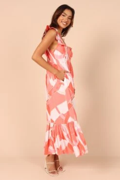 Mariapia Frill Midi Dress - Red -Fashion Dress petal and pup usa dresses mariapia frill midi dress red 32317550919857