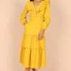 Mariga Long Sleeve Frill Shoulder Midi Dress - Marigold 1 Mariga Long Sleeve Frill Shoulder Midi Dress - Marigold -Fashion Dress petal and pup usa dresses mariga long sleeve frill shoulder maxi dress marigold 32465624662193