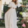 Merletto Cut Out Maxi Dress - White -Fashion Dress petal and pup usa dresses merletto cut out midi dress white 33752440406193