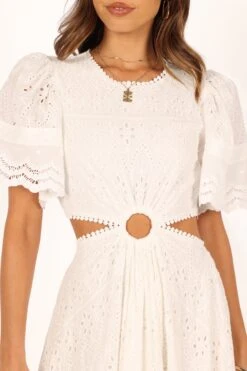 Merletto Cut Out Maxi Dress - White -Fashion Dress petal and pup usa dresses merletto cut out midi dress white 33752440537265