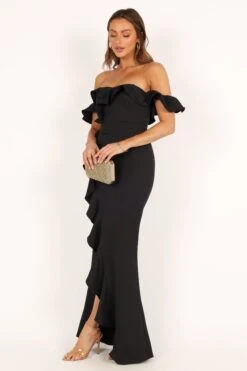 Merva Maxi Dress - Black -Fashion Dress petal and pup usa dresses merva maxi dress black 33526116090033