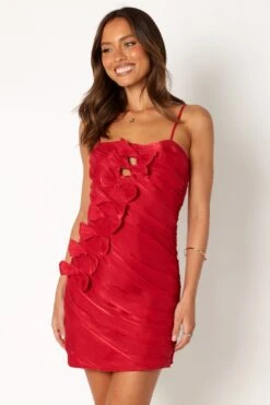 Mia Mini Dress - Wine -Fashion Dress petal and pup usa dresses mia mini dress wine 34024229077169