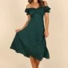Mickenna Sweetheart Frill Midi Dress - Emerald -Fashion Dress petal and pup usa dresses mickenna sweetheart frill midi dress emerald 32673825652913