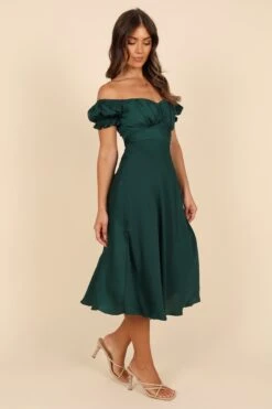 Mickenna Sweetheart Frill Midi Dress - Emerald -Fashion Dress petal and pup usa dresses mickenna sweetheart frill midi dress emerald 32673825816753