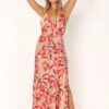 Mila Maxi Dress - Coral Print -Fashion Dress petal and pup usa dresses mila maxi dress coral print 33928704032945