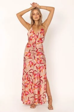 Mila Maxi Dress - Coral Print